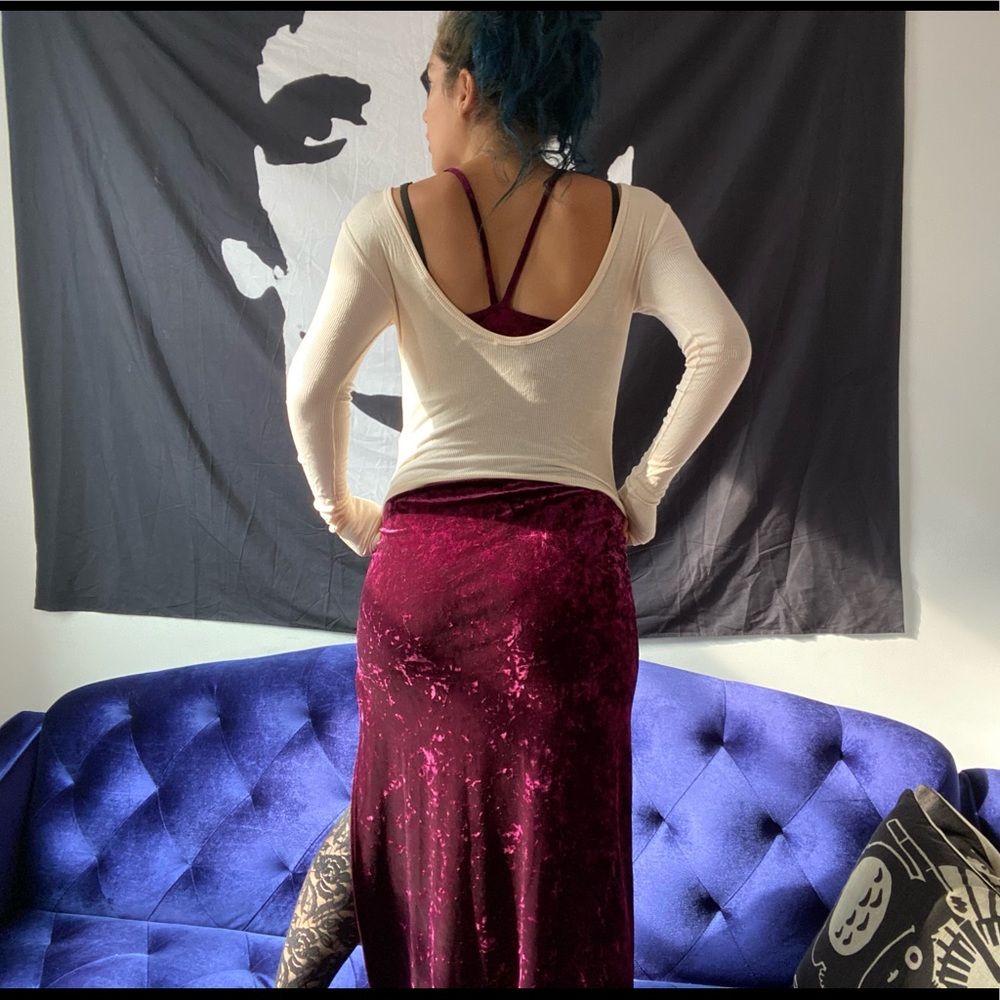 Ribbed pastel pink long sleeve cropped top